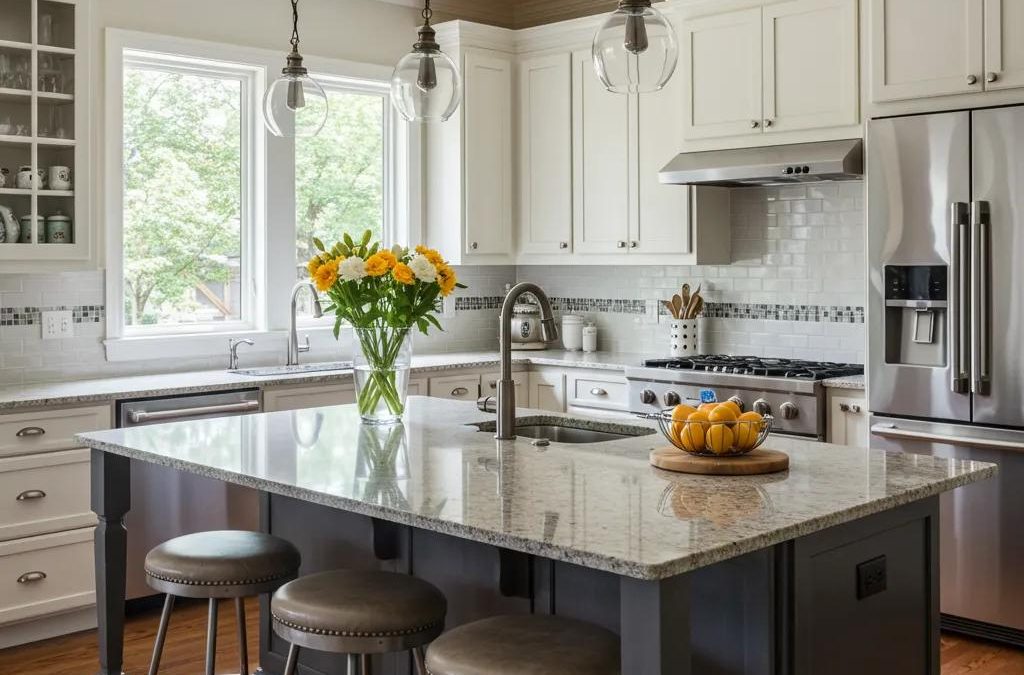 Modern kitchen remodel in Sammamish with elegant design and high-end finishes